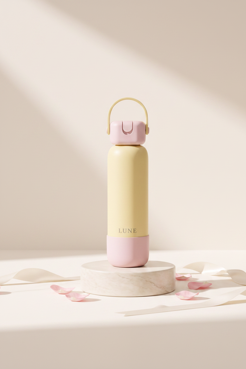 Lune Bottle in Craft colorway on marble surface
